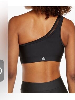 ALO Yoga One-Shoulder Airlift Bra — Black